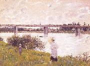 Claude Monet The Promenade with the Railroad Bridge, Argenteuil Spain oil painting artist